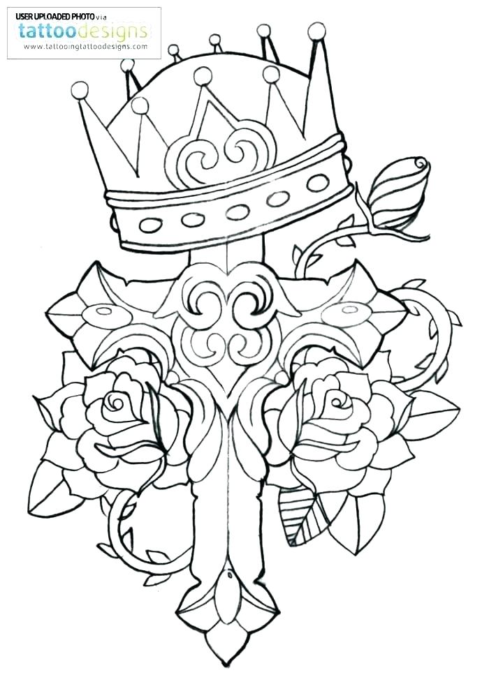 700x970 Coloring Pages Of Crosses With Flowers For Cross Cr