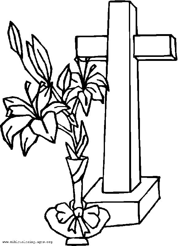580x800 Cross Coloring Pages Cross With Flowers Coloring Pages Kids