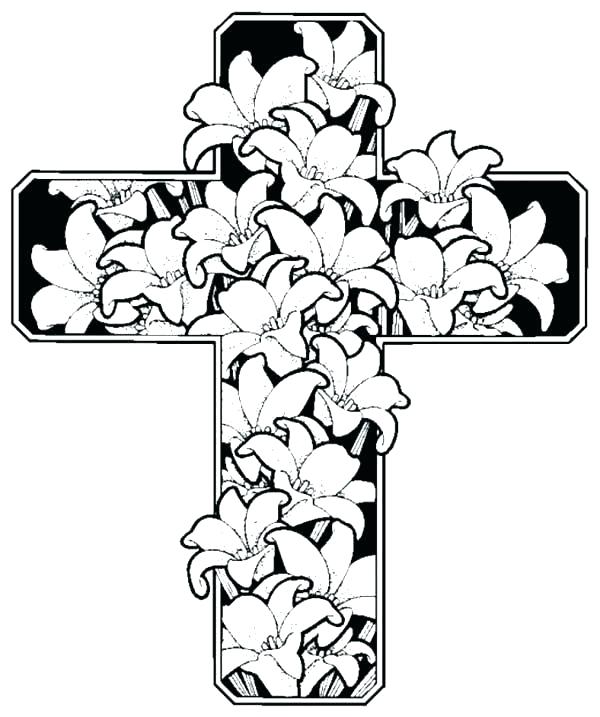 600x717 Cross Coloring Sheets To Print Coloring Page Cross Coloring Page
