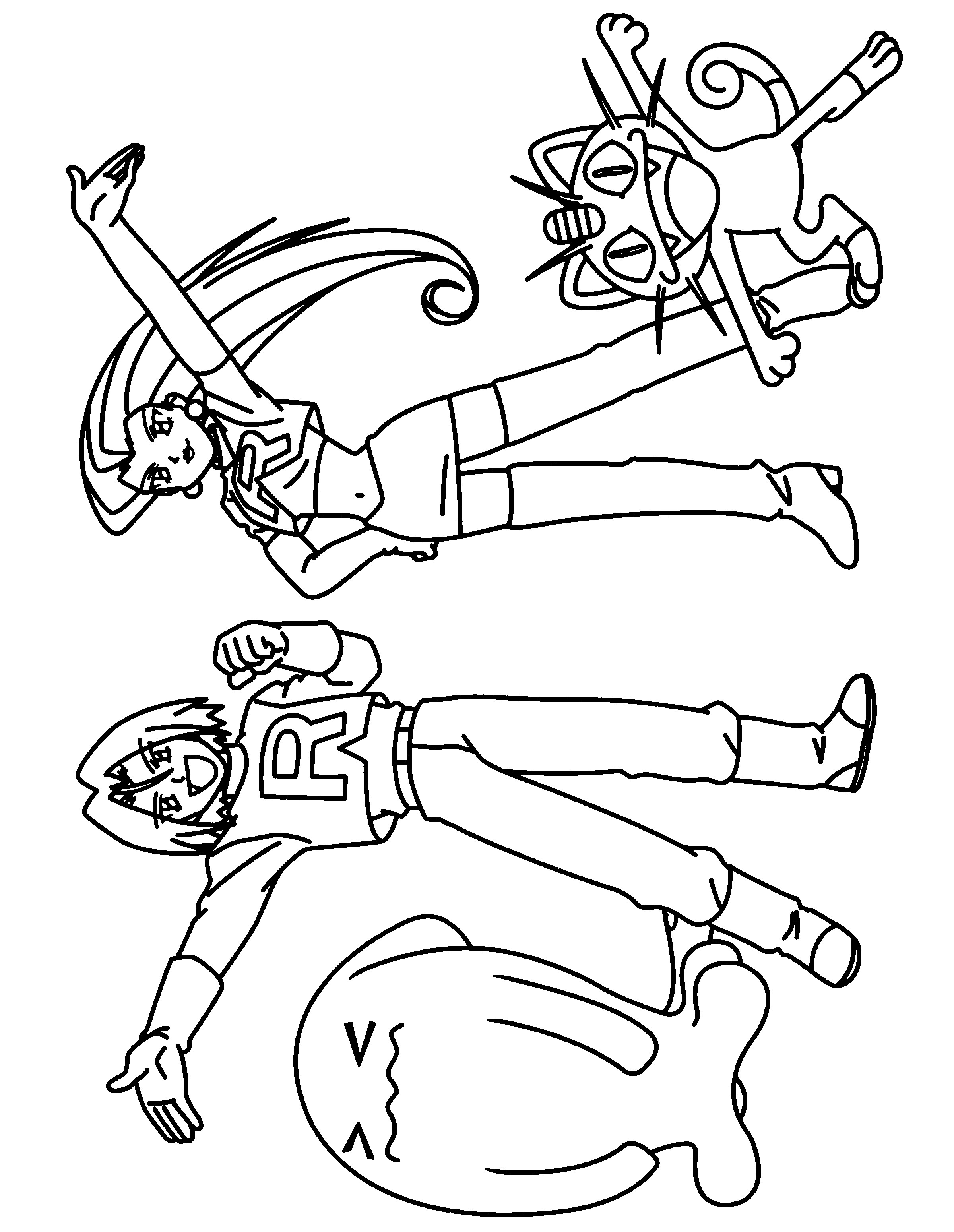 2400x3100 Team Rocket Coloring Pages