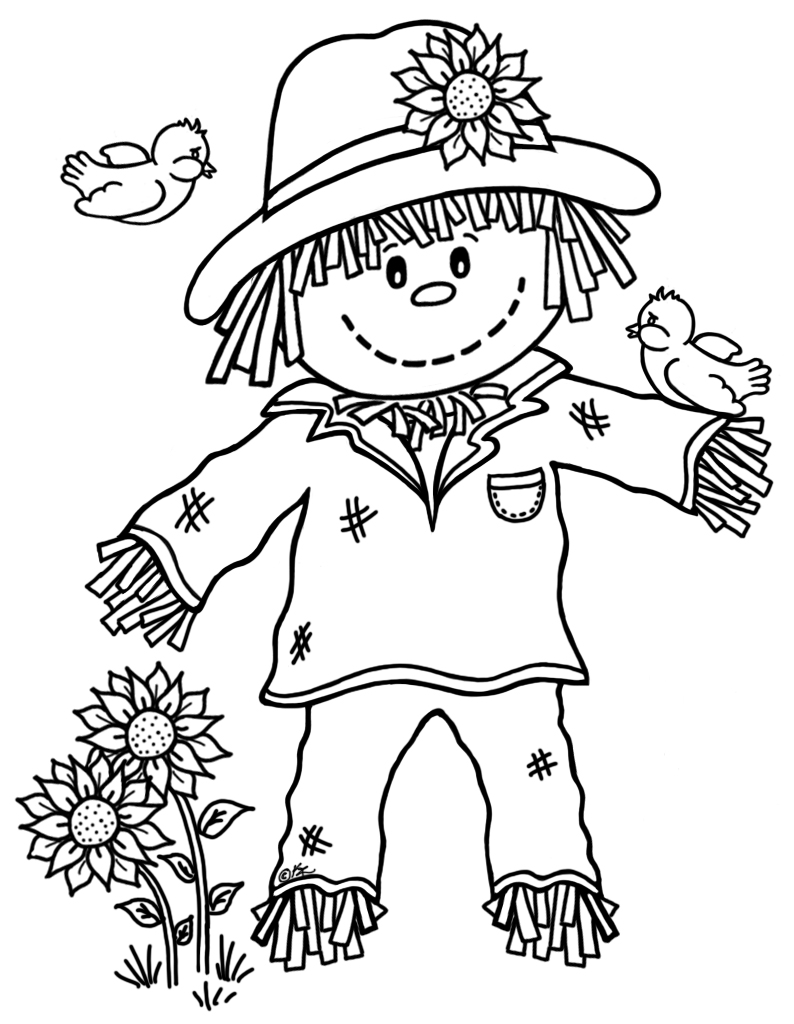 794x1024 Delightful Scare Crow Coloring Pages