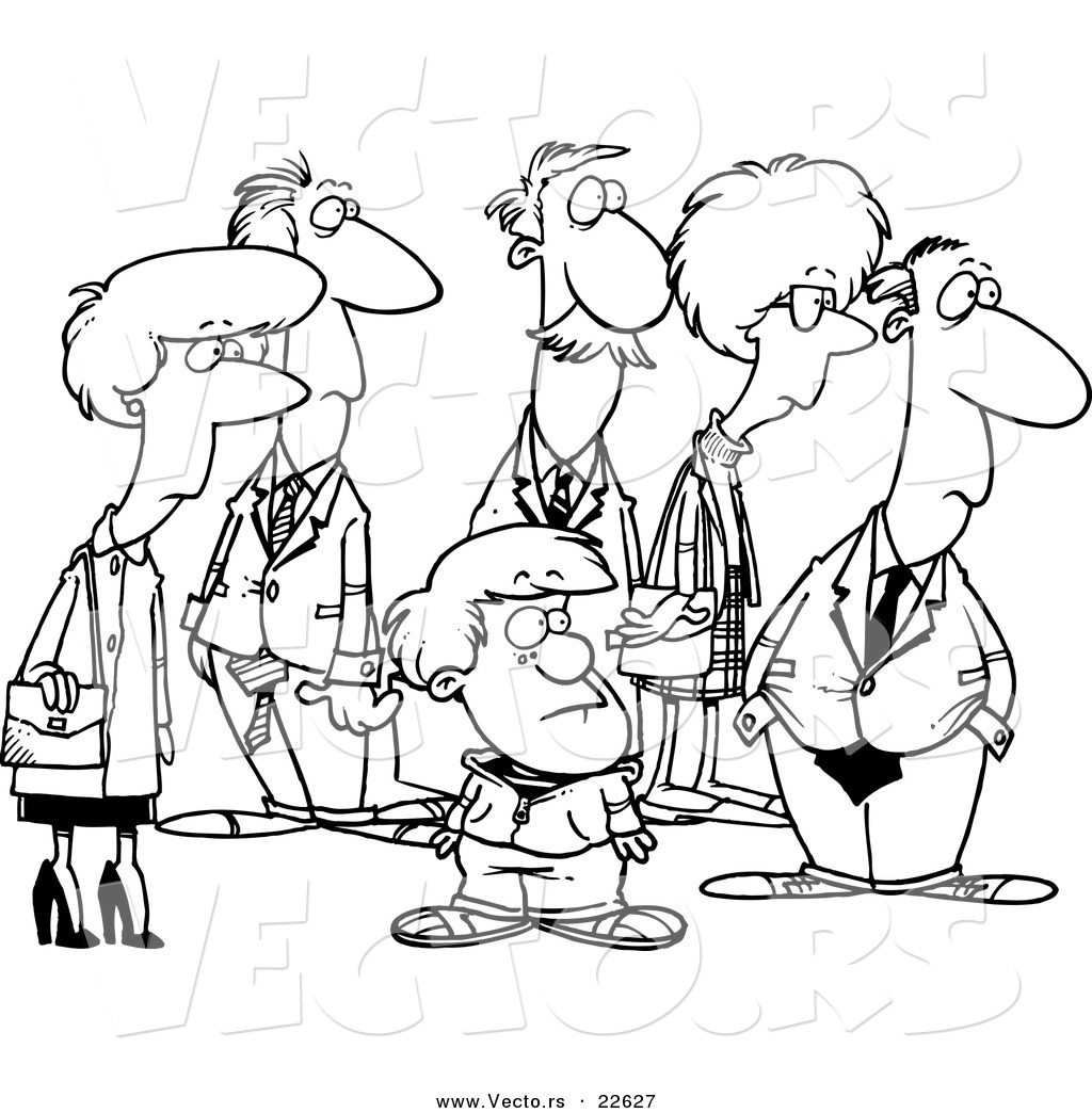 1024x1044 Vector Of A Cartoon Group Of Onlookers