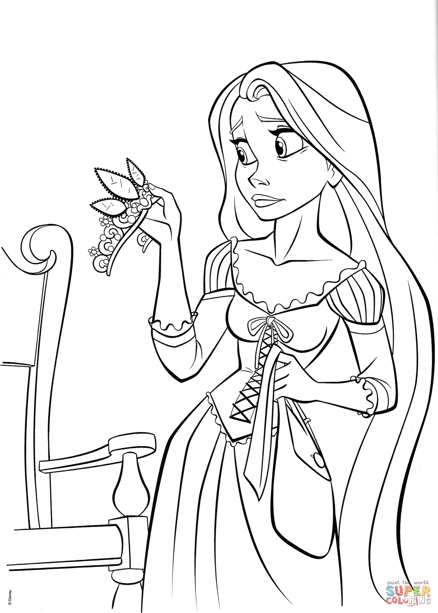 1413x1977 Unconditional Cartoon Characters To Color Princess Rapunzel