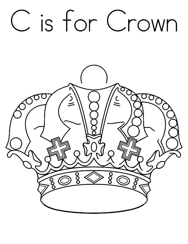 600x776 Crown Coloring Pages Free Printable Cut Out Crown Coloring Page