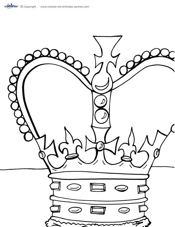600x777 Printable Crown Coloring Page