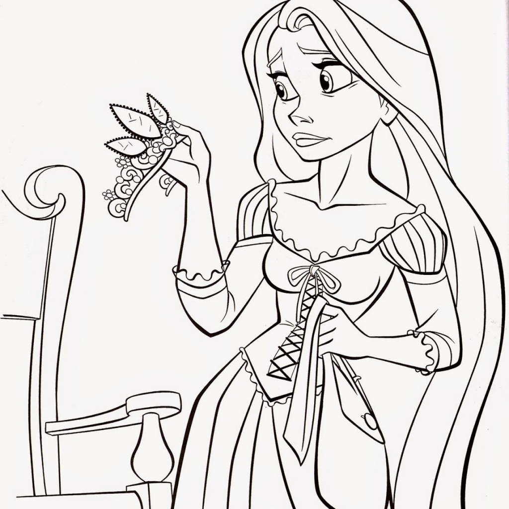 1024x1024 Rapunzel Tangled Printable Coloring Pages Free For Girls General