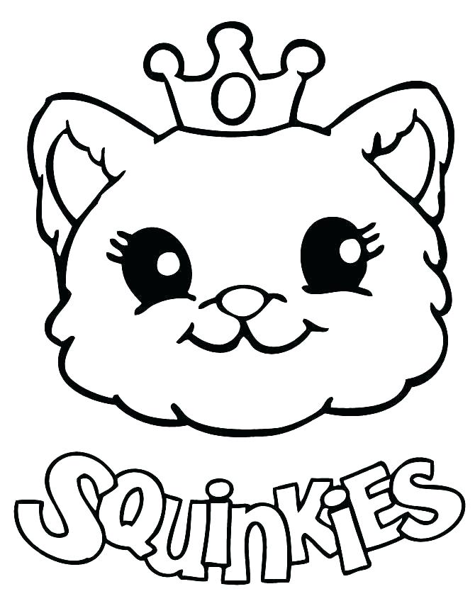 670x848 Cat With Tiara Coloring Page