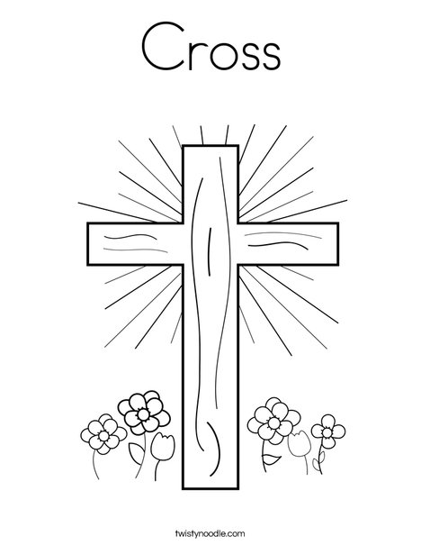 468x605 Cross Coloring Page
