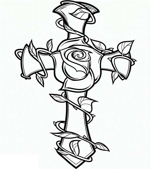 600x673 Cross Coloring Pages