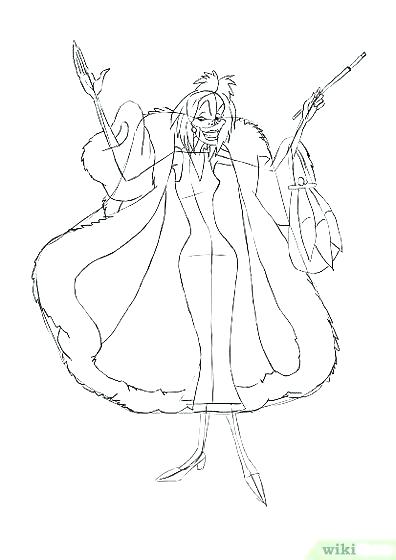 396x560 Cruella Deville Coloring Pages Coloring Pages E Queen Image Titled