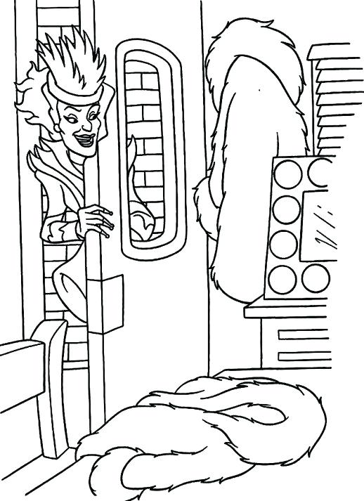 518x713 Cruella Deville Coloring Pages Finding Her Old Fur Coats