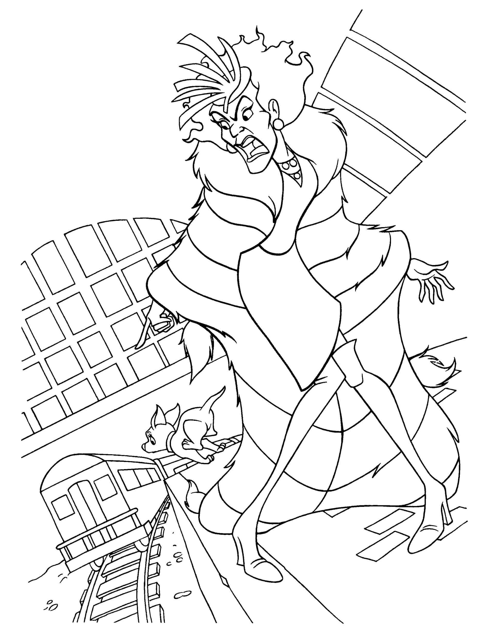 1896x2449 Dalmatian In Danger Coloring Pages For Kids Awesome Cruella Devil