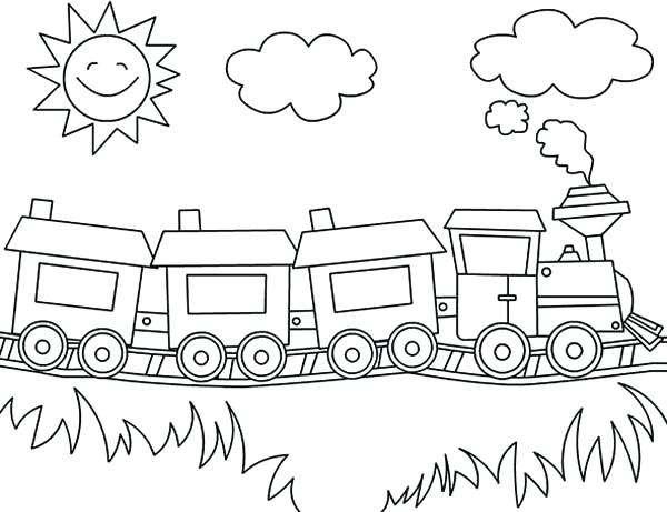 600x461 Stunning Train Coloring Sheets Ideas