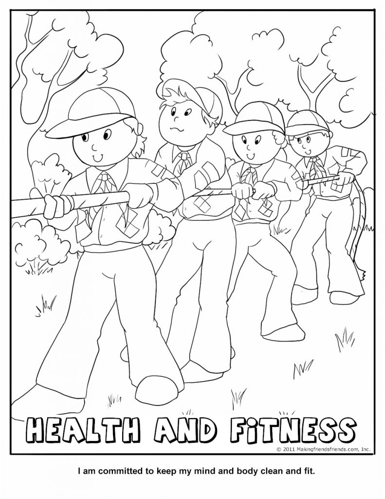 791x1024 Cub Scout Coloring Page Health