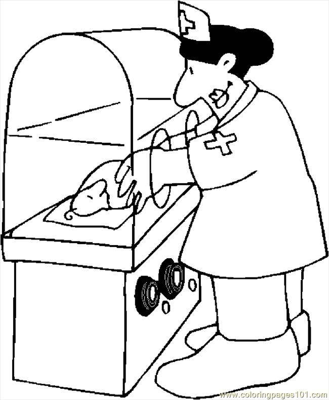 650x790 Baby In Incubator Coloring Page