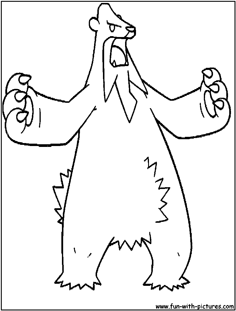 800x1050 Beartic Coloring Page