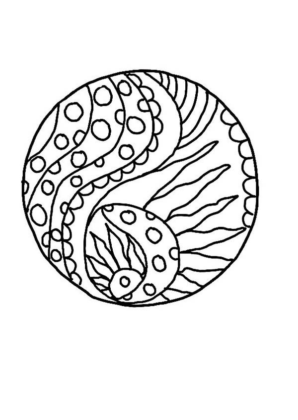 600x844 Stained Glass Mosaic Coloring Page