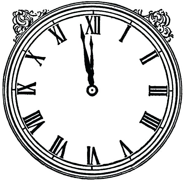 600x594 Clock Coloring Page Clock Image Coloring Pages Cuckoo Clock