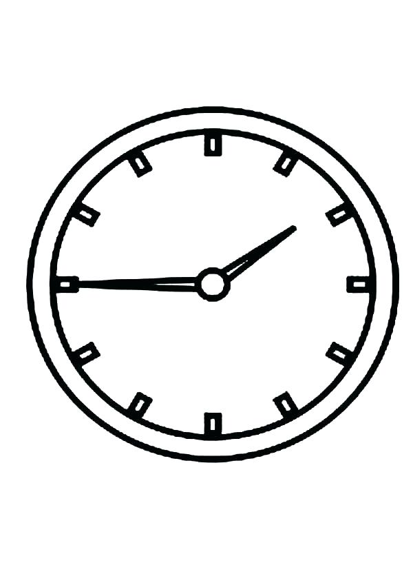 600x849 Clock Coloring Page Digital Alarm Clock Coloring Pages Cuckoo