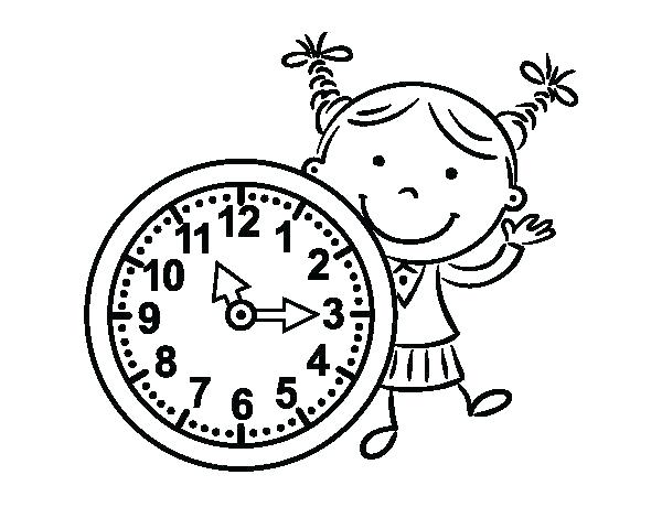 600x470 Clock Coloring Pages Alarm Clock Sound Of Alarm Clock Coloring