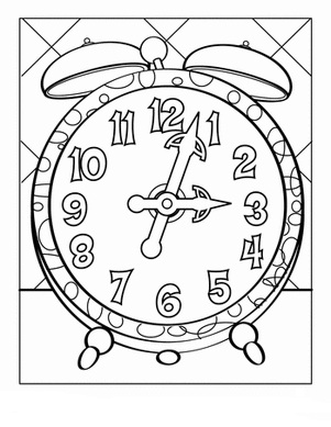 301x389 Cuckoo Clock Coloring Page