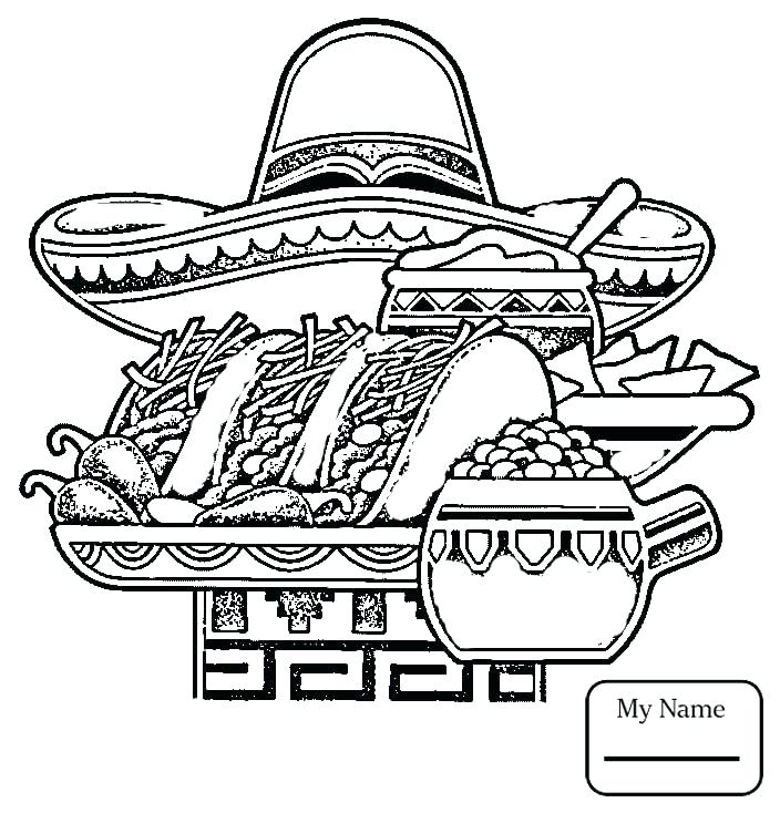 704x734 Maracas Coloring Pages Free Printable Food Coloring Pages For Kids