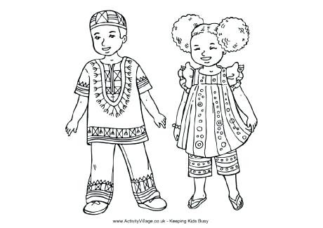 460x325 African Culture Coloring Pages