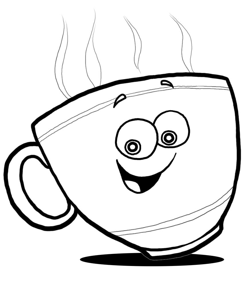 862x985 Cup Coloring Pages