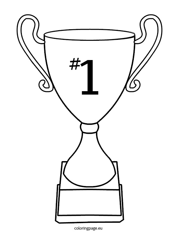 574x765 Cup Trophy Coloring Page