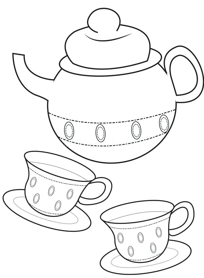 660x900 Tea Cup Coloring Page Download Teacup Coloring Page Stock