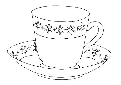 500x352 Teacup Coloring Pages To Print Devon Creamteas