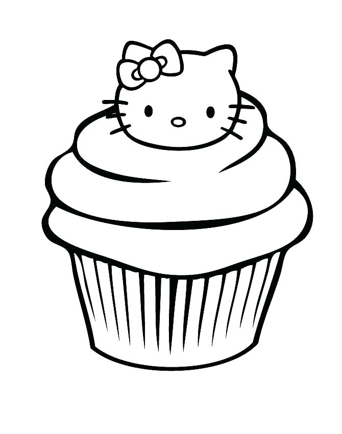 670x851 Cupcake Colouring Pages Printable Free Coloring For Kids Page