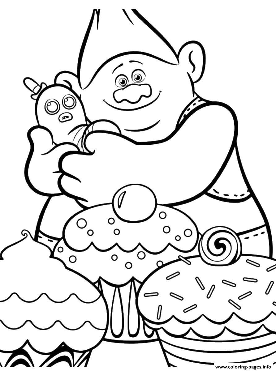 892x1200 Print Trolls Movie Cupcakes Coloring Pages Kolorowanki