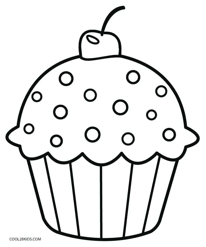 709x850 Cupcake Coloring Picture