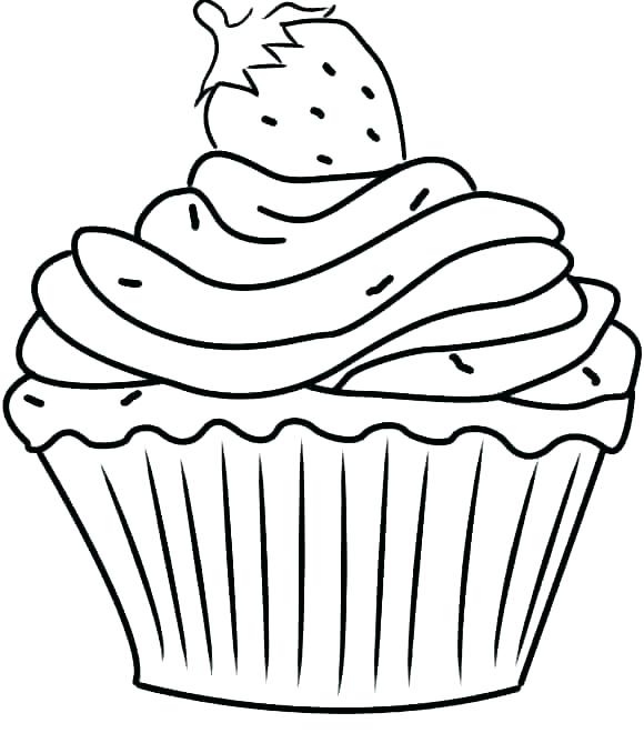 580x669 Coloring Pages Of Cupcakes Coloring Page Click To See Printable