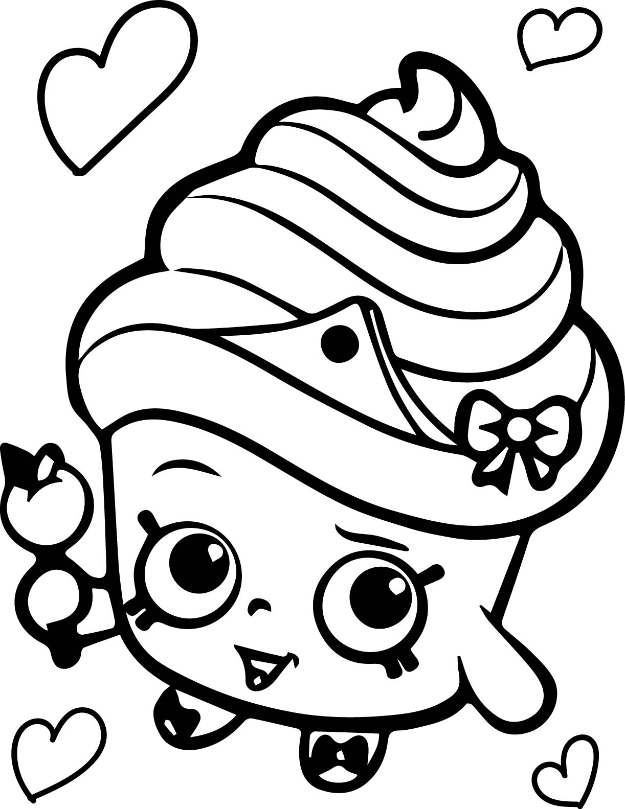 1222x1583 Shopkins Cupcake Queen Coloring Page Printable