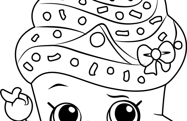 655x425 Shopkins Coloring Pages Free Printable Cupcake Queen Shopkins