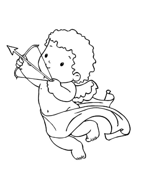 460x625 Cute Little Boy Cupid Coloring Pages Coloring Page