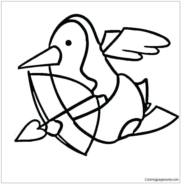 763x779 Cupid Coloring Page