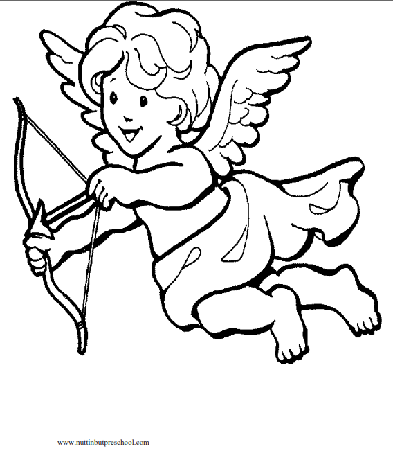 568x651 Cupid Coloring Page Nuttin' But Preschool