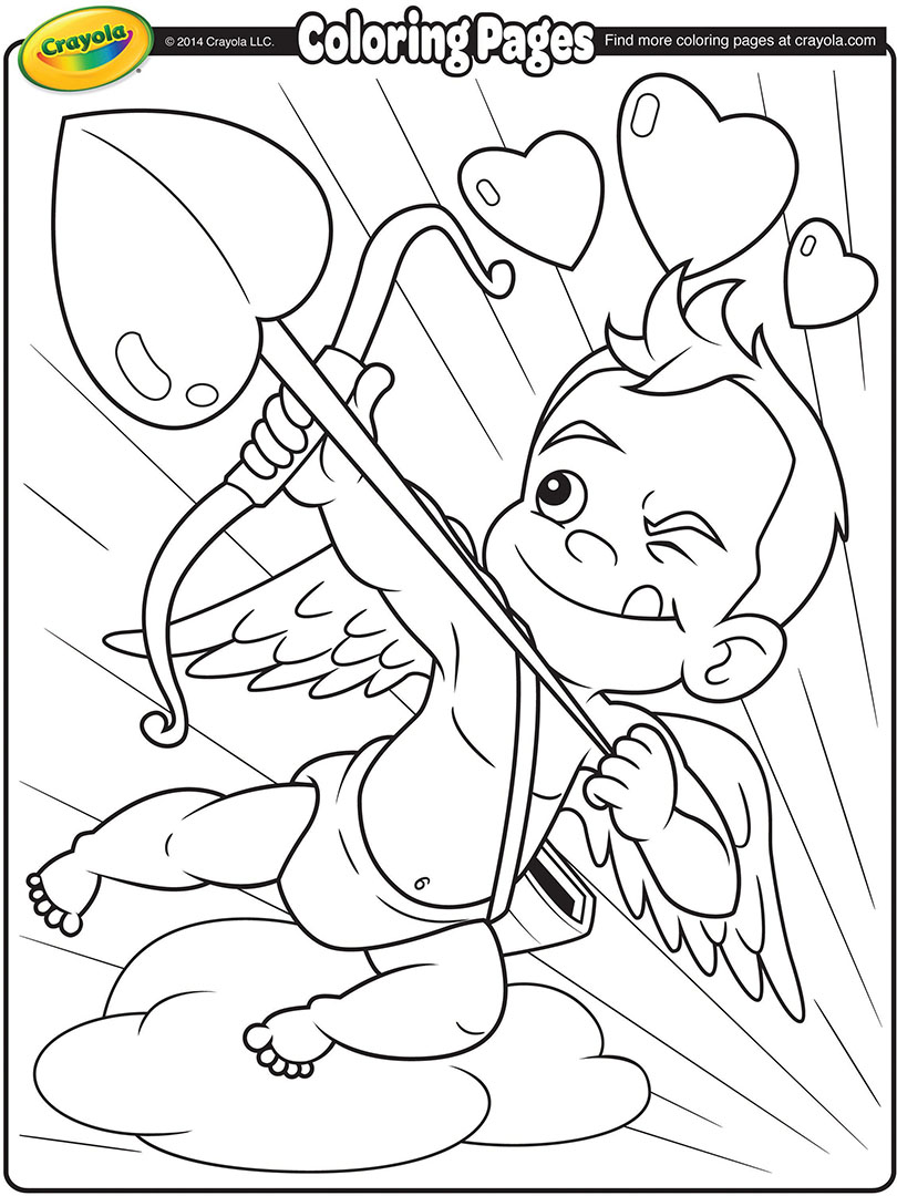 810x1080 Cupid Coloring Page
