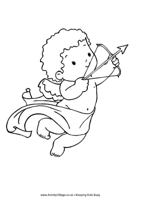460x653 Cupid Colouring Page