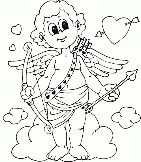 488x560 Cupid Coloring Pictures Printable Cupid Coloring Page Coloring