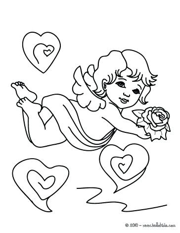 364x470 Valentines Day Coloring Pages Free For Cupid In Heaven Cupid Color