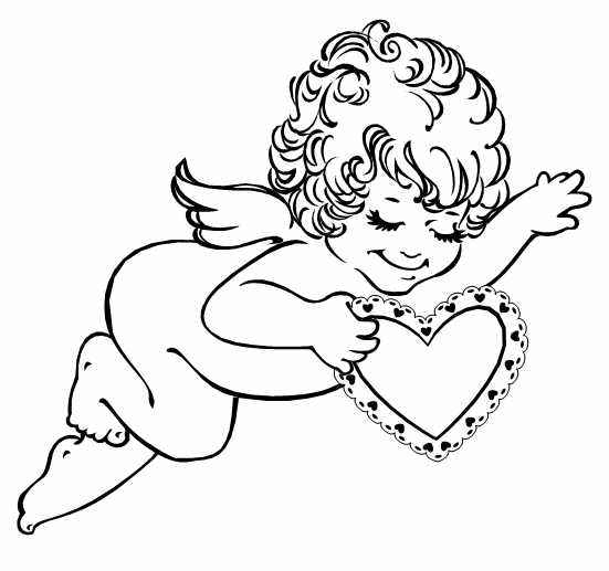 551x517 Valentines Day Cupid Coloring Pages