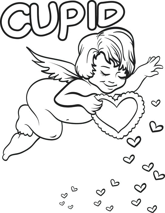 544x700 Cupid Coloring Pages