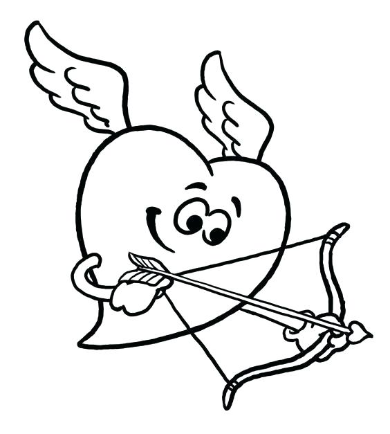 564x627 Cupid Coloring Page Printable Valentines Day Coloring Page