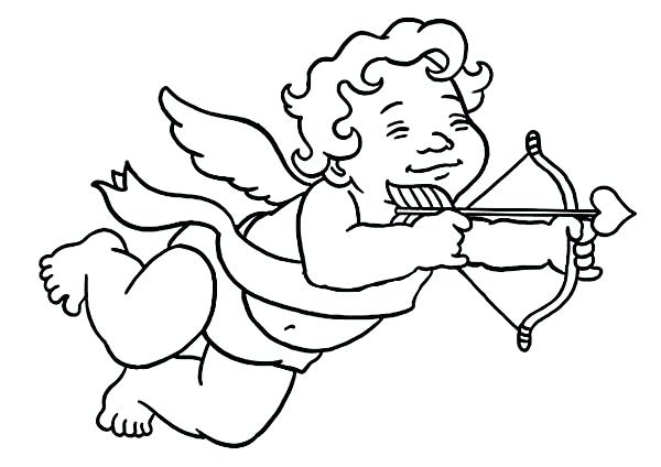 600x424 Cupid Coloring Page Cupid Template Printable Coloring Page