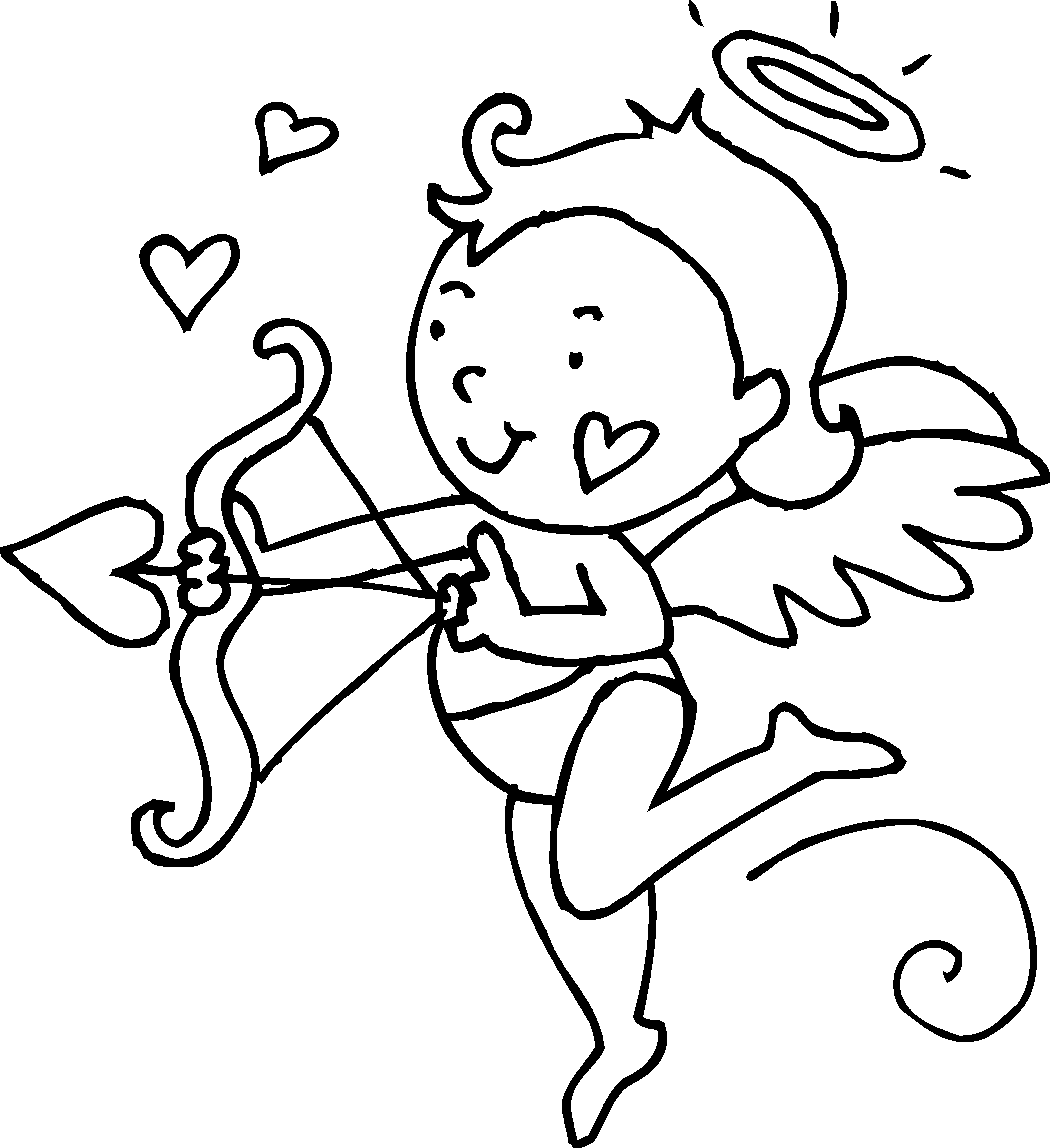 4308x4708 Cute Cupid Coloring Pages