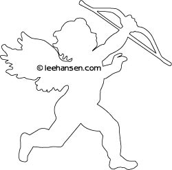 250x247 Valentine Cupid Coloring Page